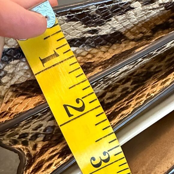 Coach Klare Blush Tan and Snakeskin Leather Crossbody Bag with chain - Picture 15 of 15